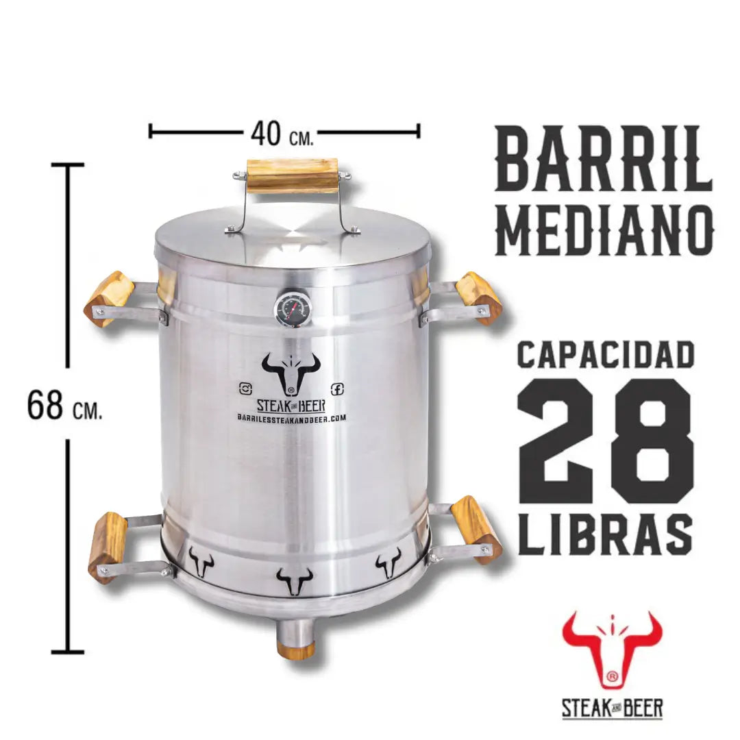 Barril Asador/Ahumador 360° – Sabor Perfecto