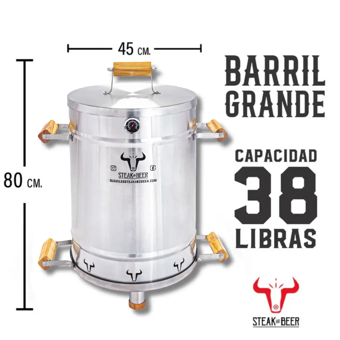 Barril Asador/Ahumador 360° – Sabor Perfecto
