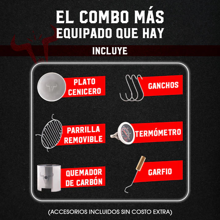 Barril Asador/Ahumador 360° – Sabor Perfecto