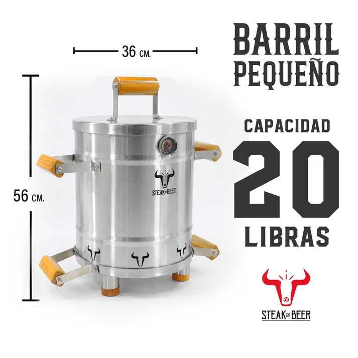 Super Oferta navideña Barril Asador en Acero Inoxidable