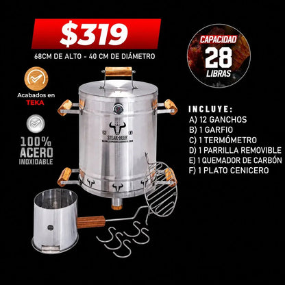 Barril Asador en Acero Inoxidable