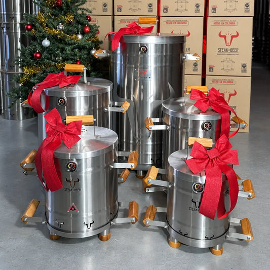 Super Oferta navideña Barril Asador en Acero Inoxidable